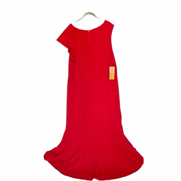 Ella Samani Ruffle Tier Maxi Dress Christmas Red Party Wedding Valentine sz 4X - Picture 2 of 9